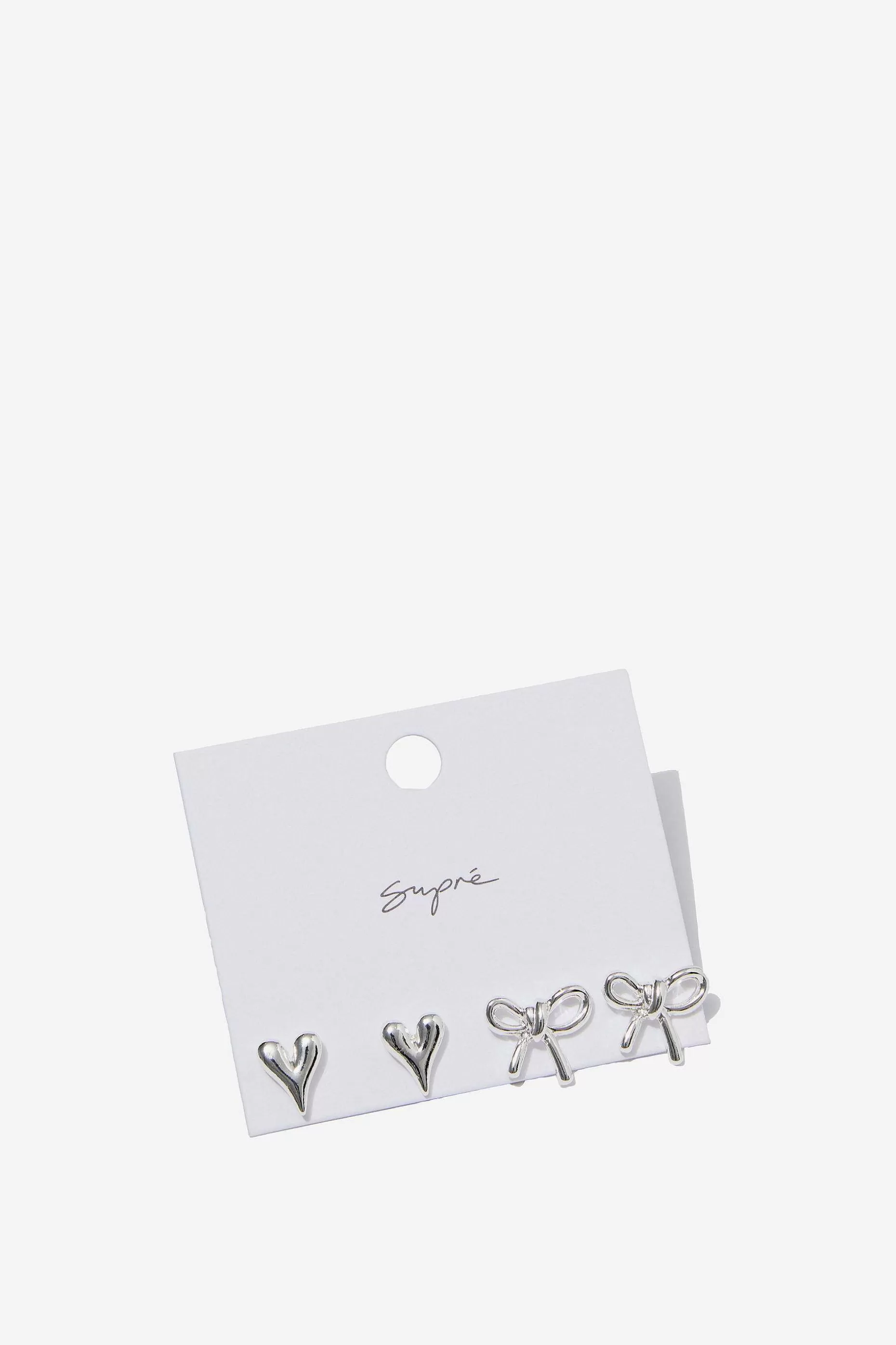 Supre Bow & Heart Earring Pack<Women Accessories