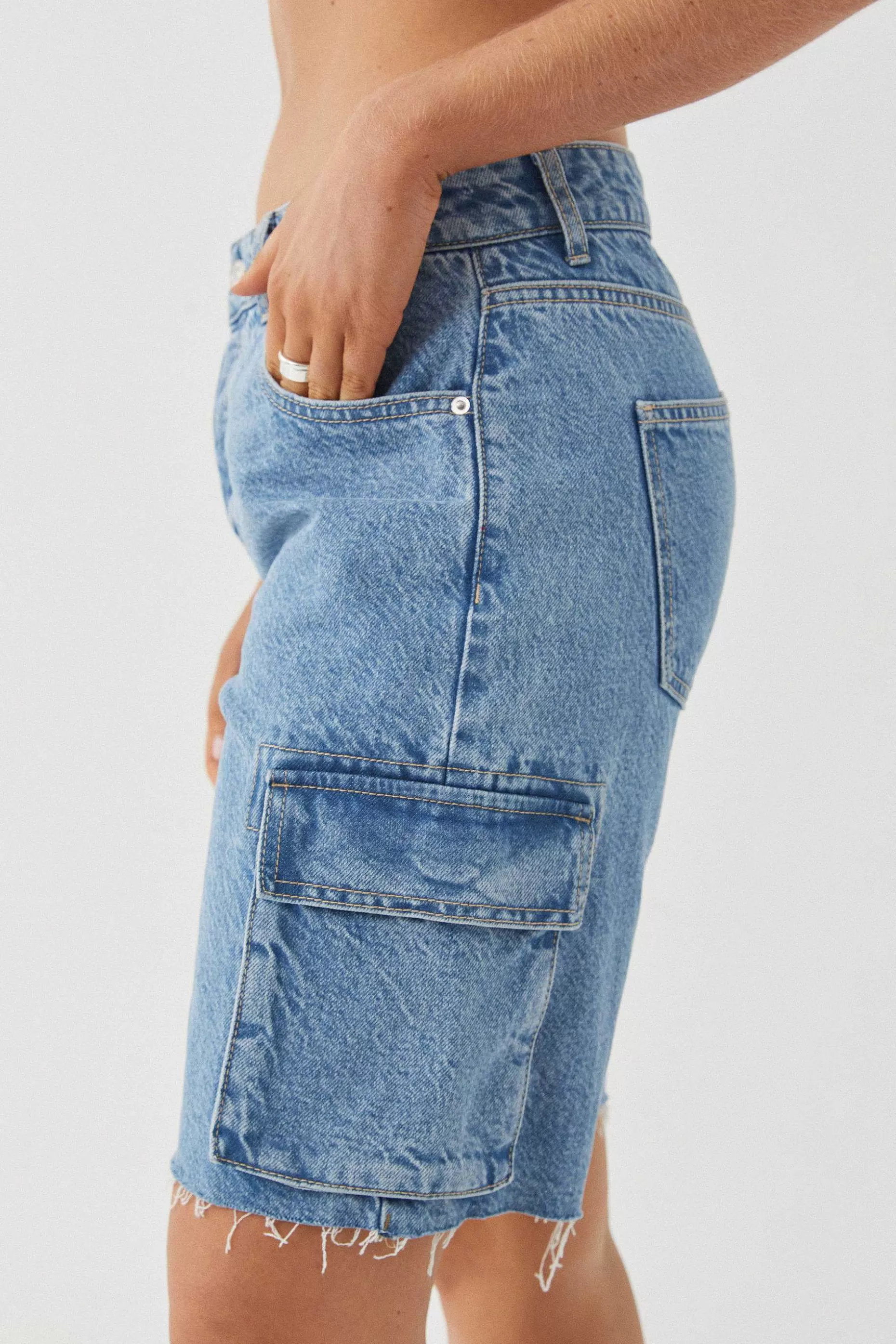 Supre Cargo Denim Jort<Women Shorts