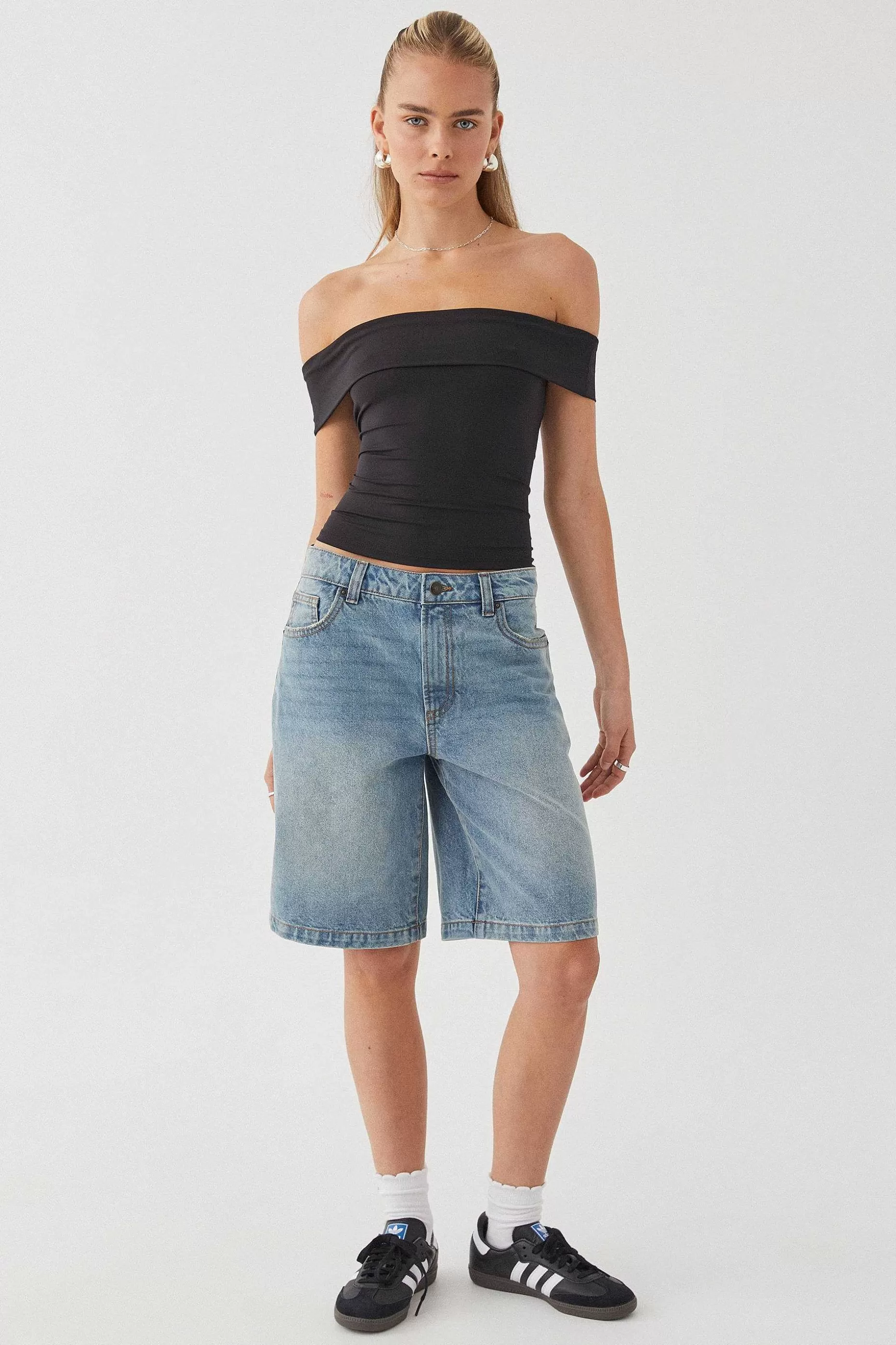 Supre Dad Denim Jort<Women Shorts