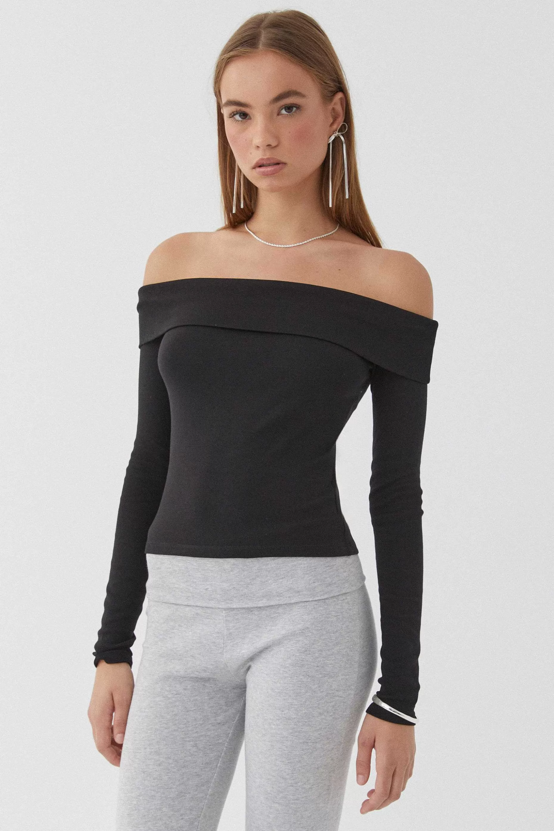 Supre Jasmine Rib Off The Shoulder Top<Women Going Out Tops