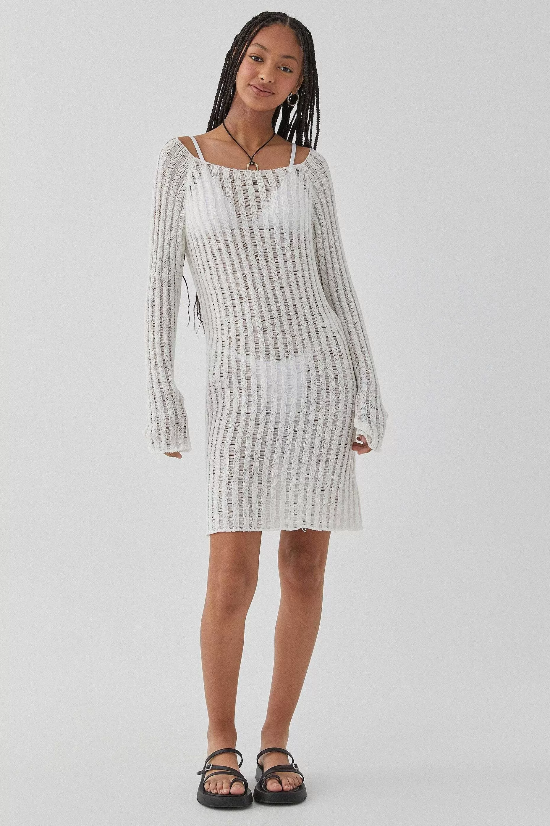 Supre Leah Long Sleeve Open Knit Dress<Women Knitwear