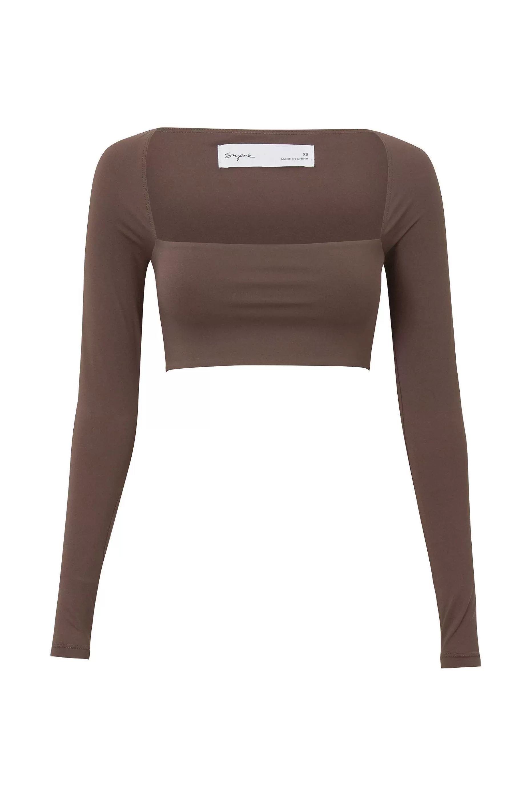 Supre Light Luxe Long Sleeve Crop Top<Women Going Out Tops