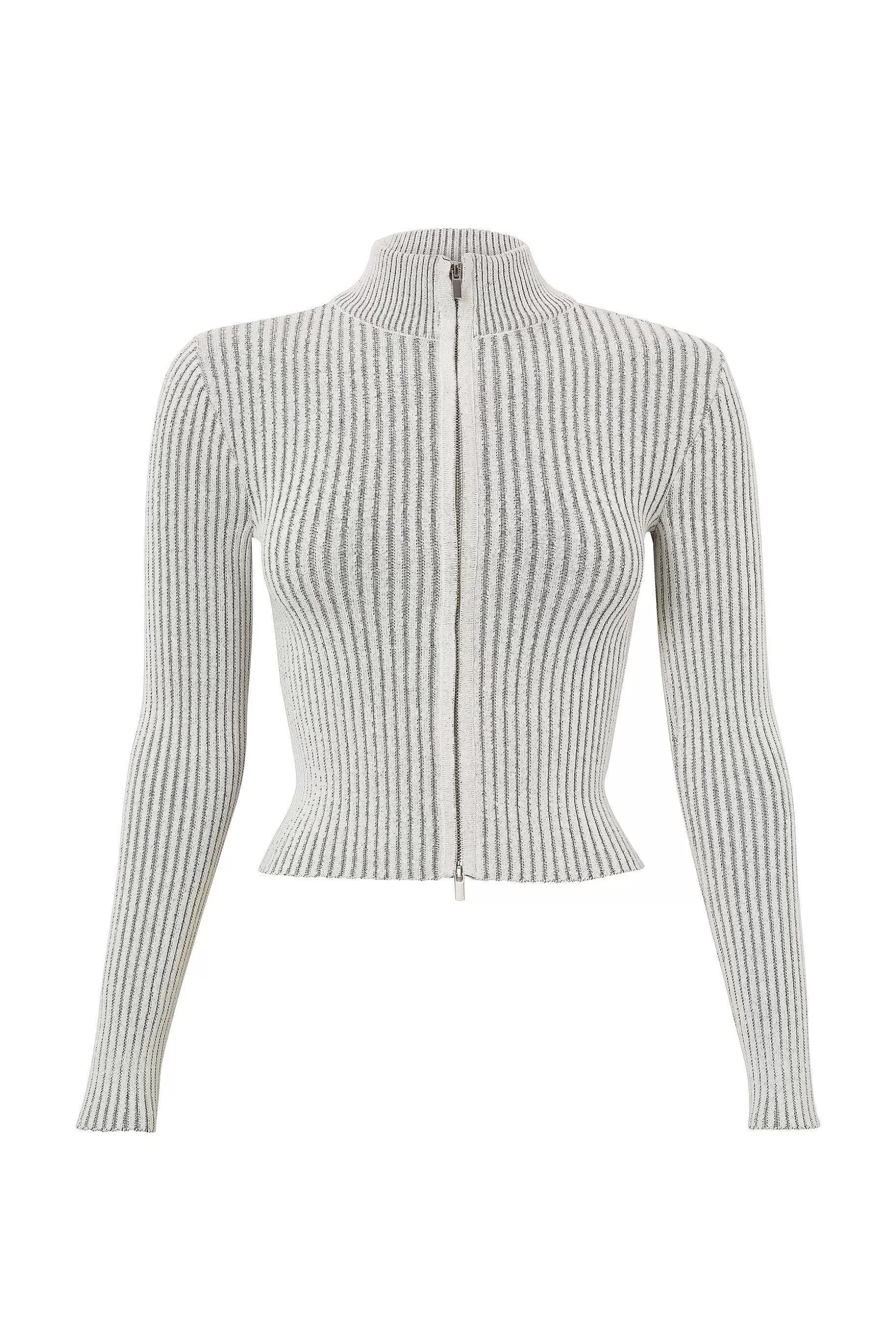 Supre Marcie Mock Neck Zip Through Cardigan<Women Knitwear