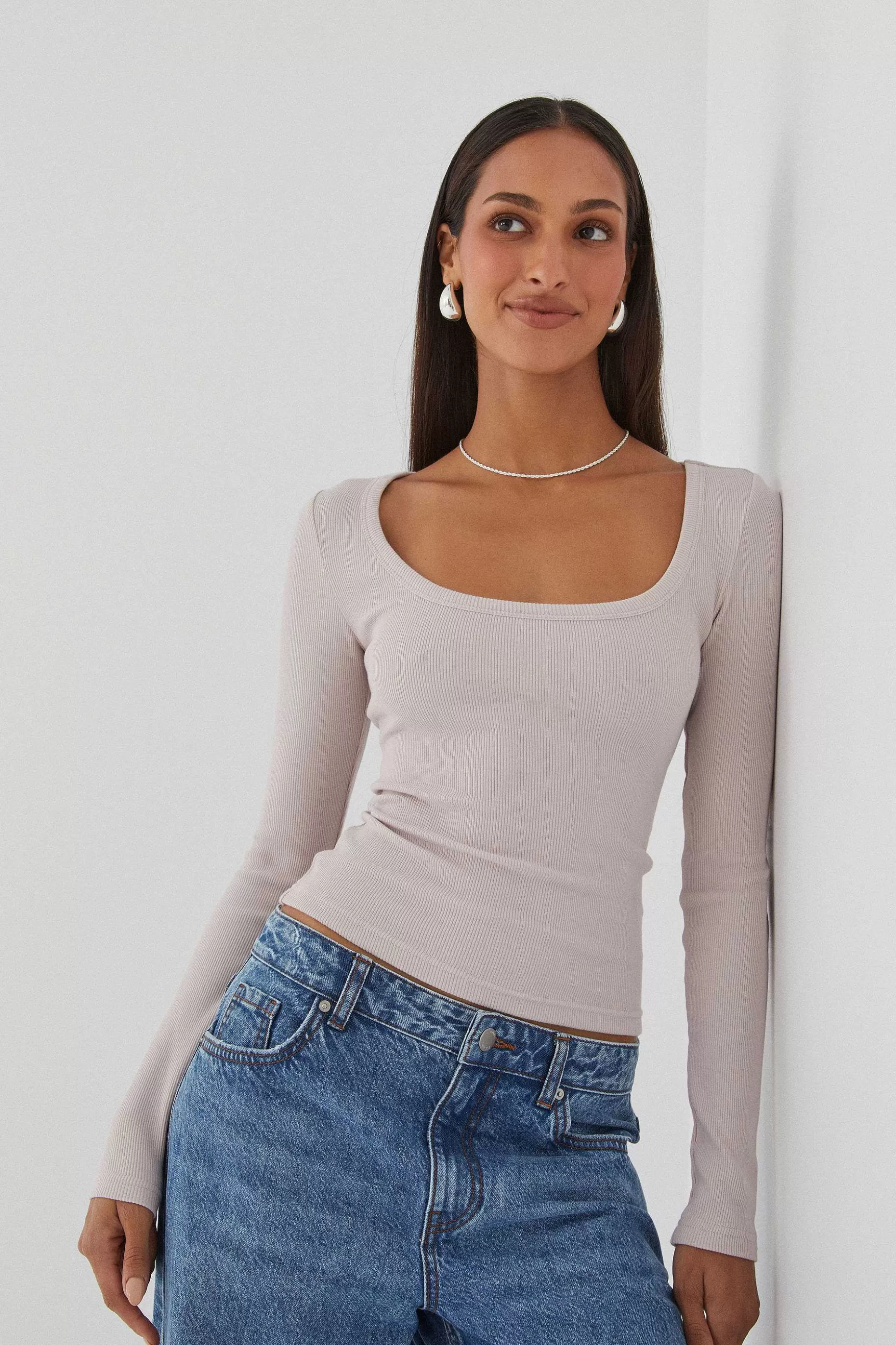 Supre Riri Scoop Neck Long Sleeve Top<Women Long Sleeve Tops