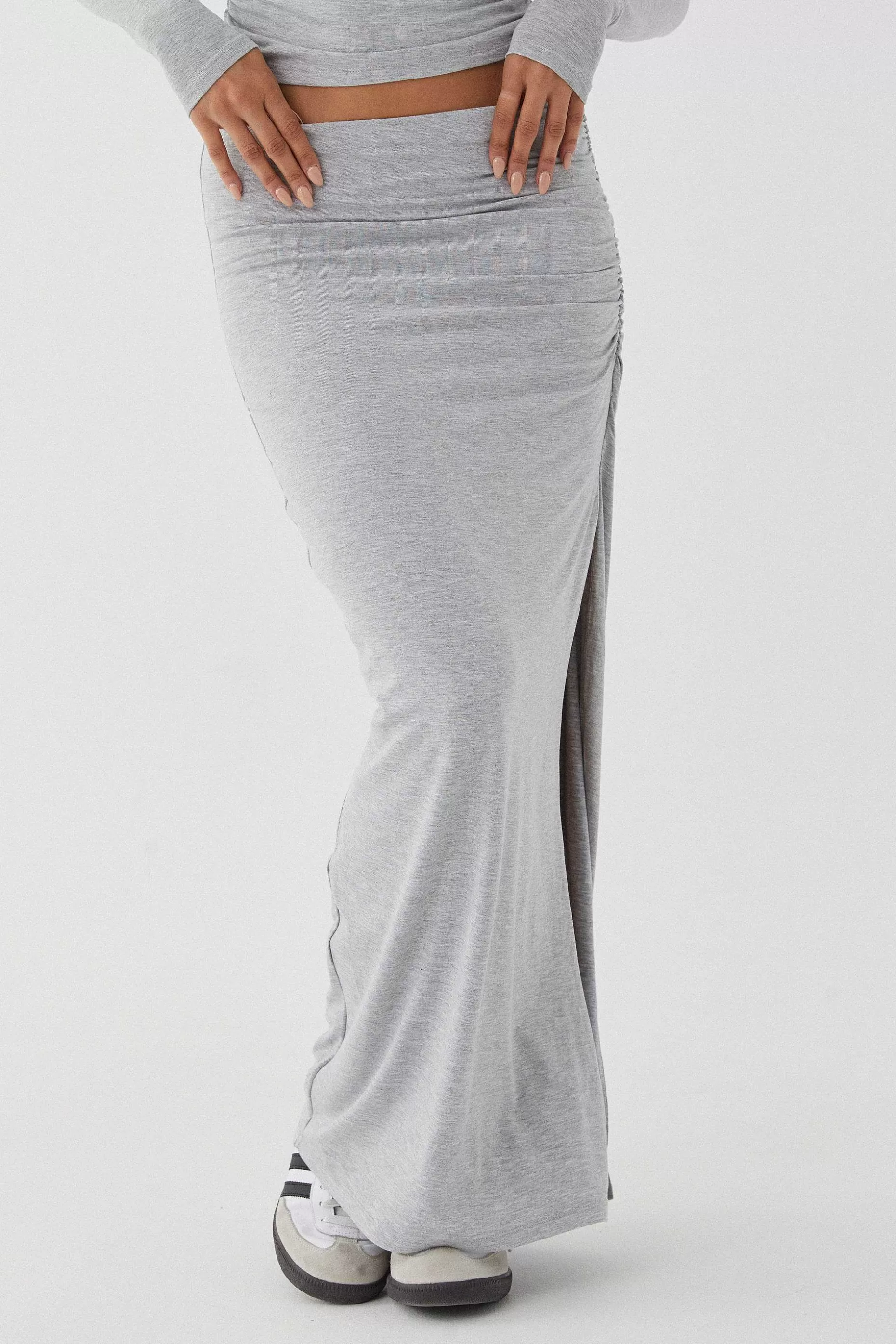 Supre Soft Ruched Split Maxi Skirt<Women Skirts